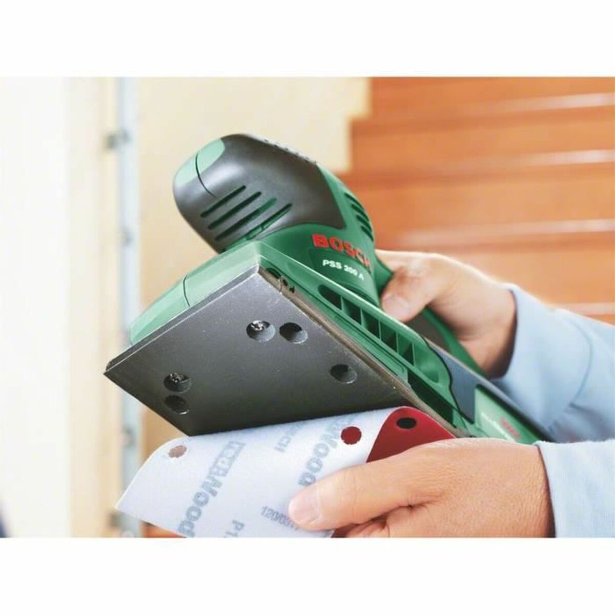 Tilfeldig orbitalsliper BOSCH PSS 200 A 200 W 240 V